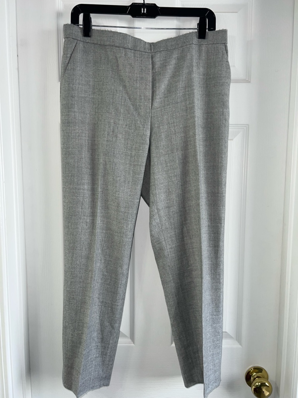Theory Gray Wool-Blend Pants Inseam 25”